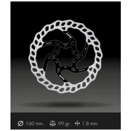 Kotouč Galfer Fixed Wave, 6 děr, 160 mm, MTB, 1,8mm - DB002W