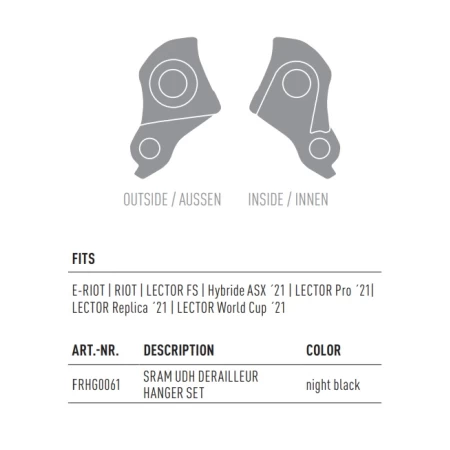 Patka rámu GHOST Sram UDH