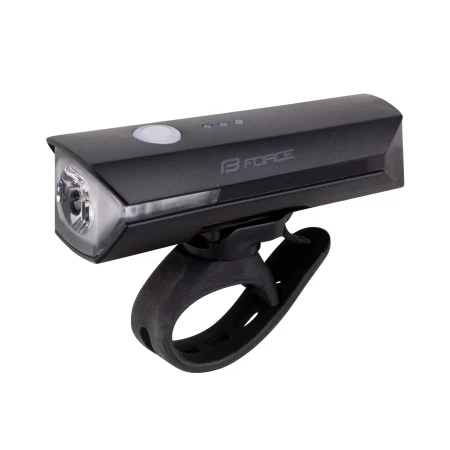 Přední světlo FORCE FLUX 550LM USB, černé