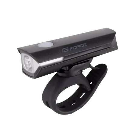 Přední světlo FORCE FLUX 200LM USB, černé