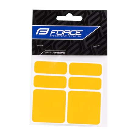 Nálepky Force reflexní sada 6 ks, žlutá
