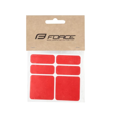Nálepky Force reflexní sada 6 ks, červená,
