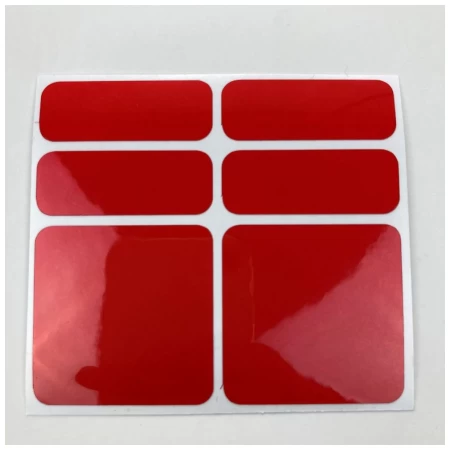 Reflexní samolepky SHAMANRACING set 6ks, červená