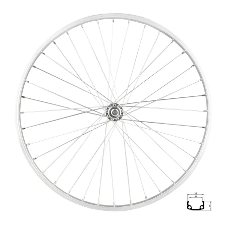 Přední kolo 24" RMX 21, 507x21, stříbrné, náboj F80428