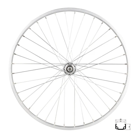 Zadní kolo 24" RMX 21, 507x21, stříbrné, náboj F80429