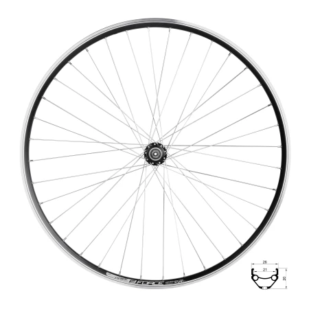 Zadní kolo FORCE PRIME 28&quot; 622x21, F80403 RÚ, 36děr