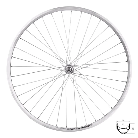 Přední kolo FORCE PRIME 28&quot; 622x21, stříbrné,  F80428, 36děr