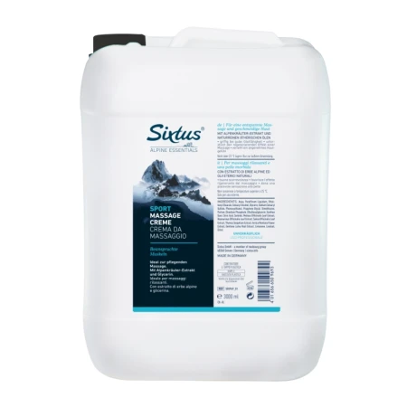 Krém masážní SIXTUS SPORT MASSAGE CREAM, 3 l