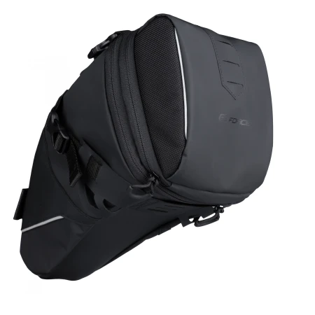 Brašna pod sedlo FORCE ADVENTURE XL, rozepínací, černá