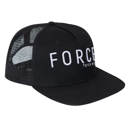 Kšiltovka FORCE TRUCKER LOGO 3D, černo-bílá
