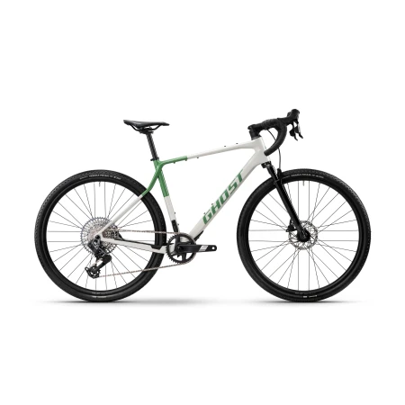 Gravel kolo GHOST Asket CF Full Party Silver Stone/Madow Green Glossy 2026